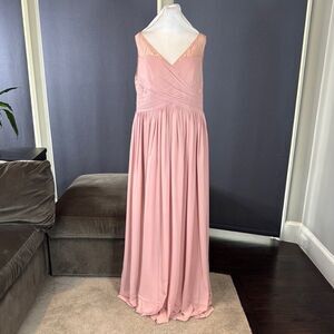 Women’s Pink Chiffon Full Length Mother of Bride Bridesmaid Formal Dress 16 NWT